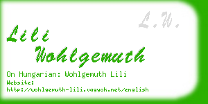 lili wohlgemuth business card